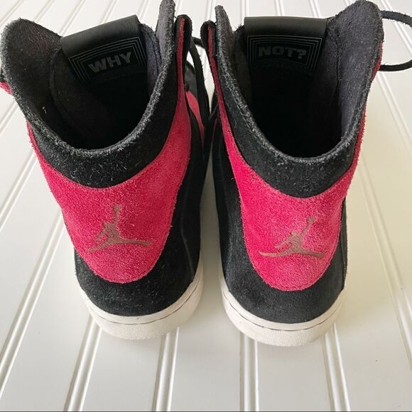 Nike Jordan Russel Westbrook 0.2 Red/Black Suede Hi Top Sneakers - Size 11.5 - Picture 3 of 8